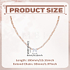 1Pc Glass Rondelle Beaded Necklaces NJEW-LP0007-23N-2