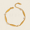 304 Stainless Steel Crystal Rhinestone Horse Eye Link Chain Bracelets for Women GV0285-1-1
