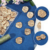 30Pcs 1-Hole Alloy Shank Buttons BUTT-CA0001-68-4