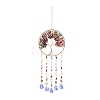 Copper Wire Wrapped Tree of Life Plastic Imitation Stone Beads Suncatchers HJEW-F027-11-1
