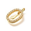 Brass Micro Pave Cubic Zirconia Pendants ZIRC-P123-01G-J01-2