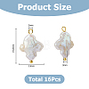 16Pcs 2 Styles Natural Baroque Pearl Pendants PALLOY-HS00047-2
