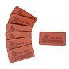 Rectangle Imitation Leather Label Tags PW-WG262B0-03-1