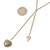 304 Stainless Steel Box Chain Lariat Necklaces NJEW-JN05890-3