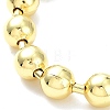 Long-Lasting Plated Brass Round Bead Slider Beacelets for Women Men BJEW-E089-01G-04-2
