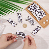 12Pcs Leopard Print Polyester Necklace Anti-Winding Display Cards CDIS-OC0001-14E-3