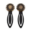 Alloy & Iron Bookmark Cabochon Settings PALLOY-N184-05AB-1