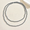French Style 8MM Round Plastic Imitation Pearl Beaded Long Necklaces for Women EA7399-4-1