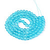 Spray Painted Crackle Transparent Glass Beads Strands CCG-Q001-8mm-06-A-2