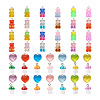 Yilisi 76Pcs 3 Style Resin Pendants RESI-YS0001-01-12