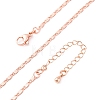 Brass Link Chain Necklaces NJEW-D302-11RG-2