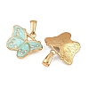 304 Stainless Steel Rhinestone Pendants STAS-P438-08G-2