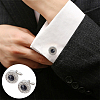WADORN 6 Pairs 6 Styles Alloy/Iron Cufflinks for Men FIND-WR0010-97-5