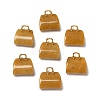 Natural Topaz Jade Brass Pendants KK-E274-01G-16-1