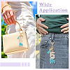 Alloy & Resin Tassel Keychainss AJEW-TADJ0001-20G-12-6