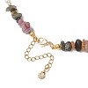 Natural Multicolor Tourmaline Chips Beads Necklaces & Bracelets Sets for Women SJEW-JS01372-02-6