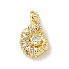 Brass Micro Pave Clear Cubic Zirconia Pendants LS-KK-U046-02G-02-1