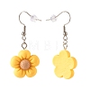 Sunflower Resin Charms Dangle Earring EJEW-JE04737-3