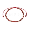 Natural Red Jasper Braided Bead Bracelets BJEW-JB11241-04-2