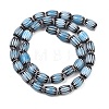 Handmade Millefiori Glass Oval Bead Strands LK-Z001-01B-09-4