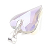 Electroplated Transparent Glass Pendants PALLOY-JF05156-02-5