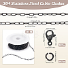 10M Ion Plating(IP) 304 Stainless Steel Paperclip Chains wih 50Pcs Open Jump Rings with 20Pcs  Lobster Claw Clasps FIND-SC0012-56C-2