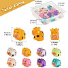 20Pcs Translucent Resin Cute Cow Ornament RESI-FS0002-11-4