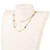 Brass Enamel Link Chain Necklaces NJEW-JN03123-02-4