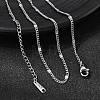 12Pcs 2.2MM 304 Stainless Steel Textured Twisted Chain Necklaces for Men Women NJEW-H093-20P-04-1