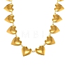 316L Surgical Stainless Steel Heart Link Chain Necklaces for Women WGE8595-05-2