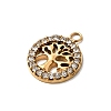 304 Stainless Steel Micro Pave Rhinestone Pendants STAS-G369-11G-3