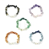 Natural Gemstone & Cultured Freshwater Pearl Beaded Stretch Bracelets for Women BJEW-JB13761-2