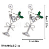 Christmas Alloy Dangle Stud Earrings FS-WG10992-01-1