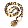 Gemstone Bead Stretch Necklaces PW-WG37DCA-05-1