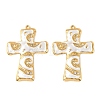 304 Stainless Steel Enamel Rhinestone Big Pendants STAS-L314-09G-03-1