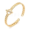 Toggle Clasp Shape Cubic Zirconia Cuff Bangle BJEW-I298-19G-3