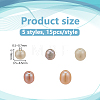 75Pcs 5 Style Natural Cultured Freshwater Pearl Beads PEAR-WR0001-04-2