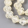 Transparent Crackle Glass Beads Strands GLAA-Q115-04A-10-3