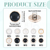 100Pcs 10 Styles 1-Hole Opaque Resin Shank Buttons BUTT-TA0001-58-3