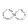 Non-Tarnish Ring 304 Stainless Steel Hoop Earrings for Women Men EJEW-B049-01B-P-1