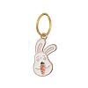 Rabbit Alloy Enamel Shoe Pendant Decoraiton HJEW-JM00965-2