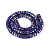 AB Color Plated Transparent Glass Beads Strands GLAA-T026-4x8mm-T05-2