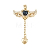 Brass Micro Pave Cubic Zirconia Pendants KK-B161-12G-02-1
