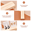 4Pcs Wooden Jewelry Display Card Stands ODIS-WH0027-046-4