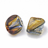 Two Tone Transparent Spray Painted Acrylic Beads ACRP-T005-34B-2