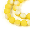 Frosted Opaque Glass Beads Strands GLAA-T032-P10mm-MBB16-3