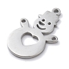 Christmas Theme Anti-Tarnish 304 Stainless Steel Pendants LS-STAS-R003-04P-01-2