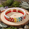 3Pcs Adjustable Chakra Natural & Synthetic Mixed Stone Round Bead Braided Bracelet Sets ZZ4943-8-4