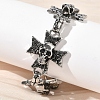 304 Stainless Steel Link Chain Bracelets for Men Women BJEW-D385-01AS-3