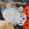 Gothic Skull Acrylic Stud Earrings for Halloween MR5518-4-1